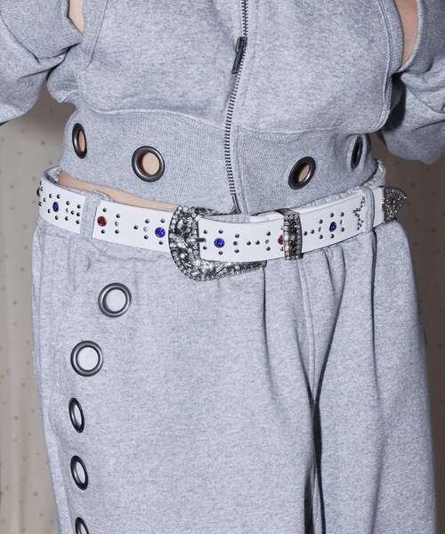 SEQUENZ（シークエンズ）の「【SEQUENZ（シークエンズ）】SEQUENZ RHINE STONE BELT LADIES / ベルト スタッズ ストーン リアルツリー レオパード レディース 雑貨（ベルト・レディース・ブラック/ホワイト/その他1/その他2・FREE）」の2枚目の写真