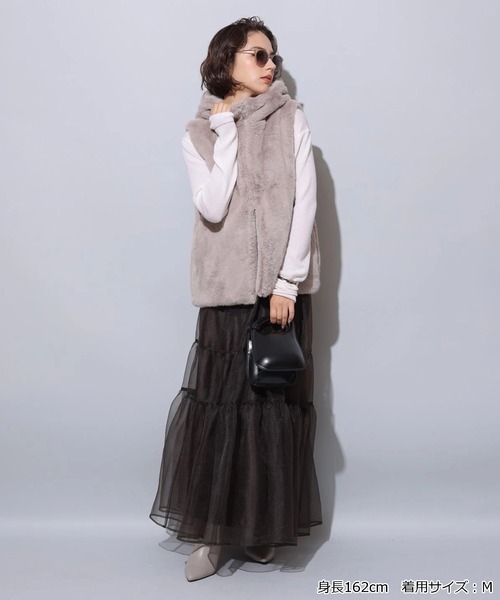 アプワイザーリッシェ　ファージレ　ファーベスト　 アルページュストーリー ファージップベスト（その他アウター）｜Arpege story（アルページュ