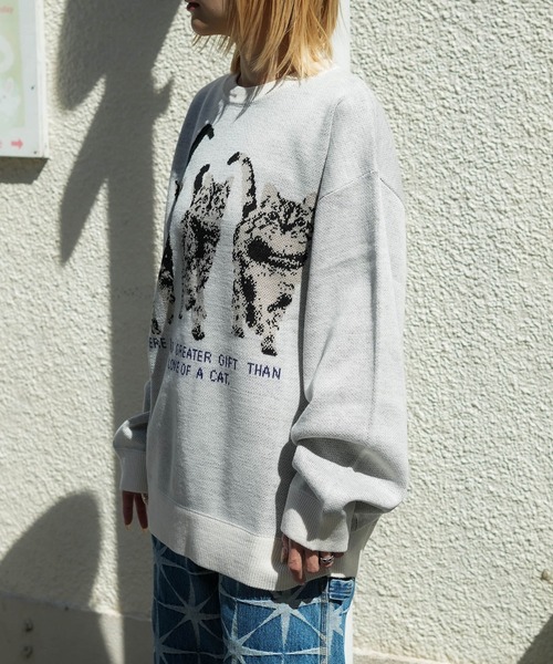 __gram.(スペースグラム)の「【__gram./スペースグラム】ジャガードアニマルニット(ニット/セーター・メンズ・チャコールグレー/アイボリー・LARGE/MEDIUM)」の10枚目の写真