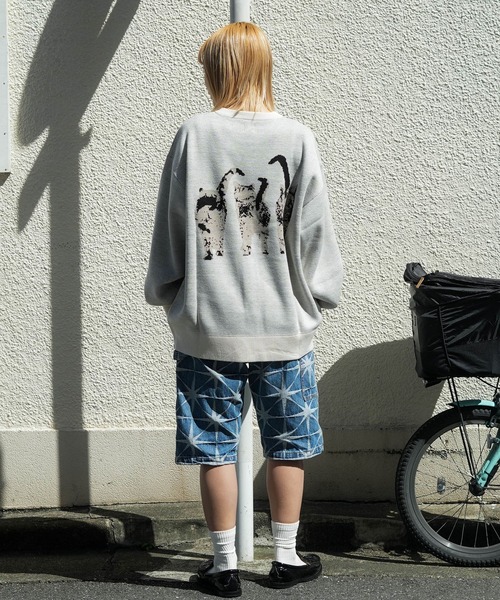 __gram.(スペースグラム)の「【__gram./スペースグラム】ジャガードアニマルニット(ニット/セーター・メンズ・チャコールグレー/アイボリー・LARGE/MEDIUM)」の5枚目の写真