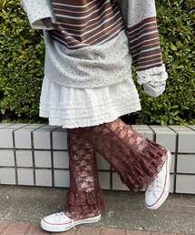 WC（ダブル シー）の「ヘムフリルレースフレアパンツ（その他パンツ）」