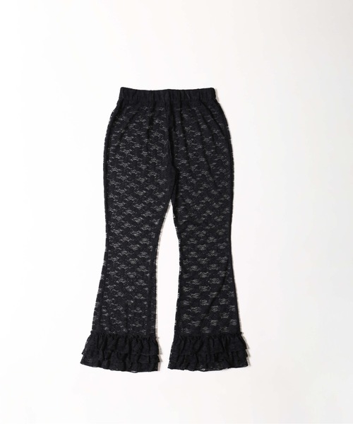 WC（ダブル シー）の「ヘムフリルレースフレアパンツ（その他パンツ・レディース・ブラウン/ホワイト/ブラック・FREE）」の7枚目の写真