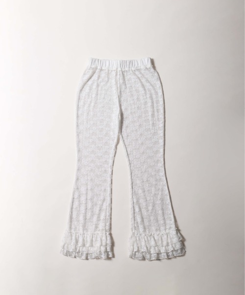 WC（ダブル シー）の「ヘムフリルレースフレアパンツ（その他パンツ・レディース・ブラウン/ホワイト/ブラック・FREE）」の9枚目の写真