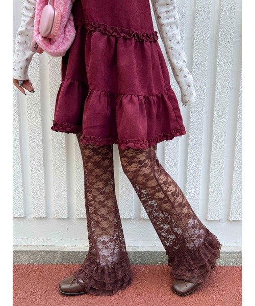 WC（ダブル シー）の「ヘムフリルレースフレアパンツ（その他パンツ・レディース・ブラウン/ホワイト/ブラック・FREE）」の19枚目の写真