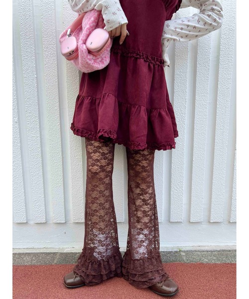 WC（ダブル シー）の「ヘムフリルレースフレアパンツ（その他パンツ・レディース・ブラウン/ホワイト/ブラック・FREE）」の21枚目の写真