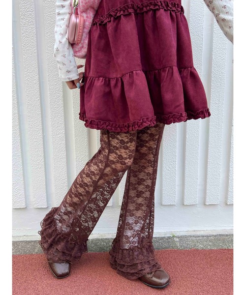 WC（ダブル シー）の「ヘムフリルレースフレアパンツ（その他パンツ・レディース・ブラウン/ホワイト/ブラック・FREE）」の17枚目の写真