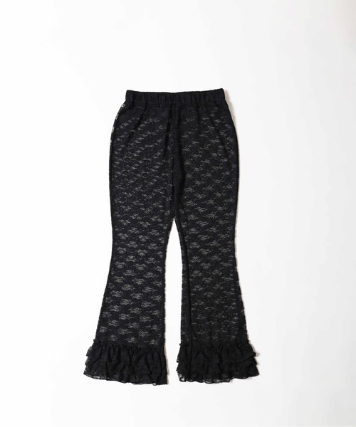 WC（ダブル シー）の「ヘムフリルレースフレアパンツ（その他パンツ・レディース・ブラウン/ホワイト/ブラック・FREE）」の6枚目の写真