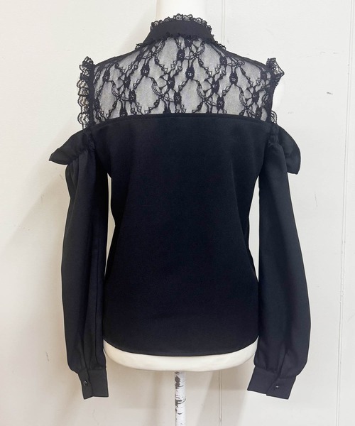 MA*RS(アメーバーマーズ)の「ハートバックル肩開きブラウス(シャツ/ブラウス・レディース・ホワイト/ピンク/ブラック・FREE)」の11枚目の写真