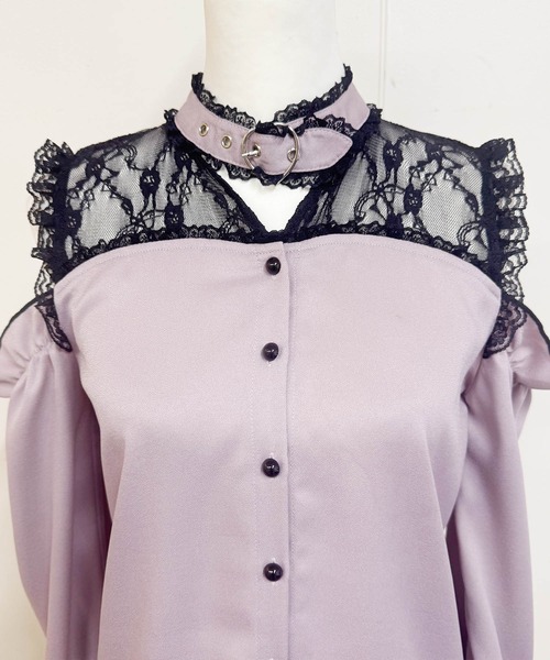 MA*RS(アメーバーマーズ)の「ハートバックル肩開きブラウス(シャツ/ブラウス・レディース・ホワイト/ピンク/ブラック・FREE)」の13枚目の写真