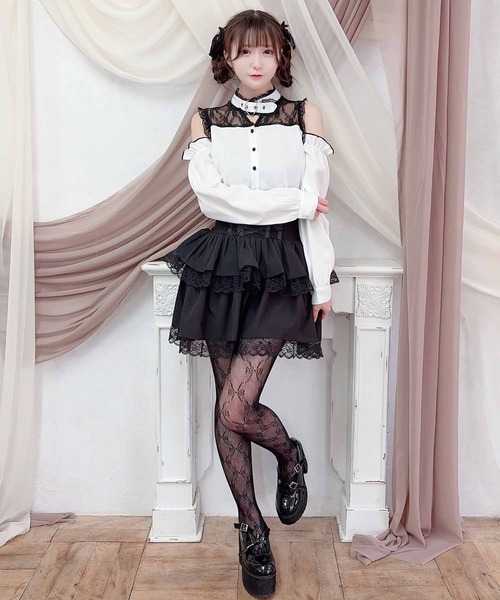 MA*RS（アメーバーマーズ）の「ハートバックル肩開きブラウス（シャツ/ブラウス・レディース・ホワイト/ピンク/ブラック・FREE）」の17枚目の写真