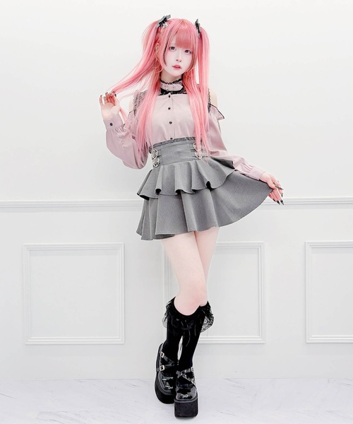 MA*RS（アメーバーマーズ）の「ハートバックル肩開きブラウス（シャツ/ブラウス・レディース・ホワイト/ピンク/ブラック・FREE）」の22枚目の写真