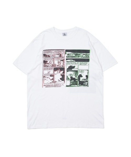 NON TOKYO(ノントーキョー)の「NON TOKYO/ノントーキョー/プリントBIG Tシャツ(コミック)(Tシャツ/カットソー・レディース・ホワイト/ブラック/ブルー・F)」の2枚目の写真