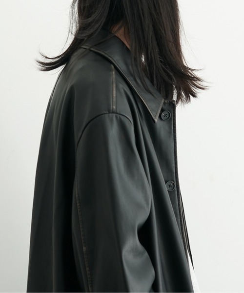 DIESEL（ディーゼル）の「DIESEL J-rivers "BLACK"（ステンカラーコート・メンズ・ブラック・46）」の6枚目の写真