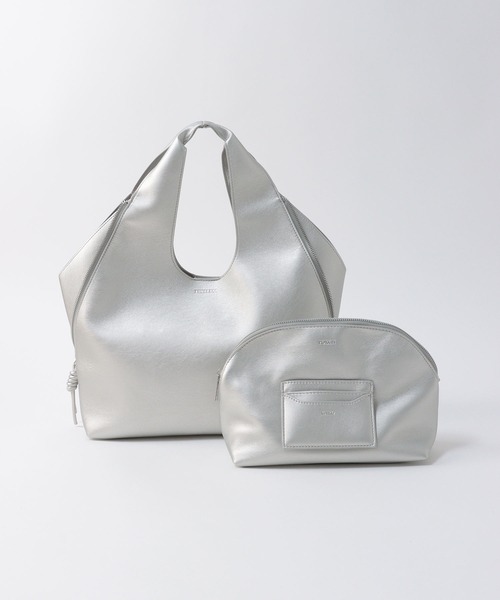 Cepica(セピカ)の「3ピースソフト合成皮革トートバッグ(トートバッグ・レディース・ブラック/シルバー・FREE)」の16枚目の写真