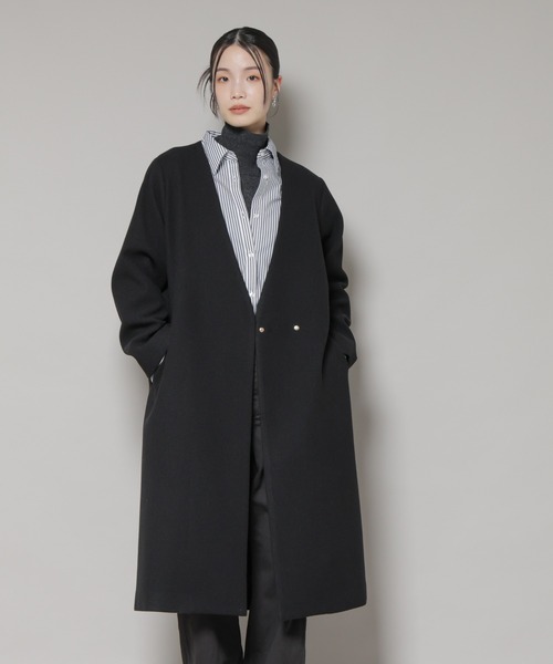 ノーブル/Vネックノーカラーコート36 セール】Vネックノーカラーコート（ノーカラーコート）｜NANO universe