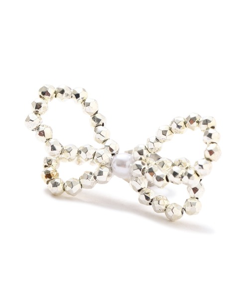 JILL by JILL STUART（ジルバイジルスチュアート）の「◇beadsリボンピアス（ピアス（両耳用）・レディース・シルバー・FREE）」の3枚目の写真