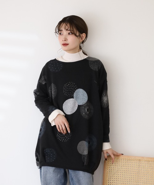 ニットソー タックチュニック 長袖（チュニック）｜BARNDOOR