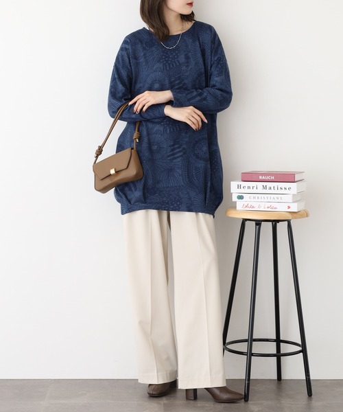 BARNDOOR(バーンドア)の「ニットソー タックチュニック 長袖 26AW(チュニック・レディース・ブラック系1/グレー系1/ブルー系1/イエロー系1/ナチュラル/ベージュ系1・FREE)」の9枚目の写真