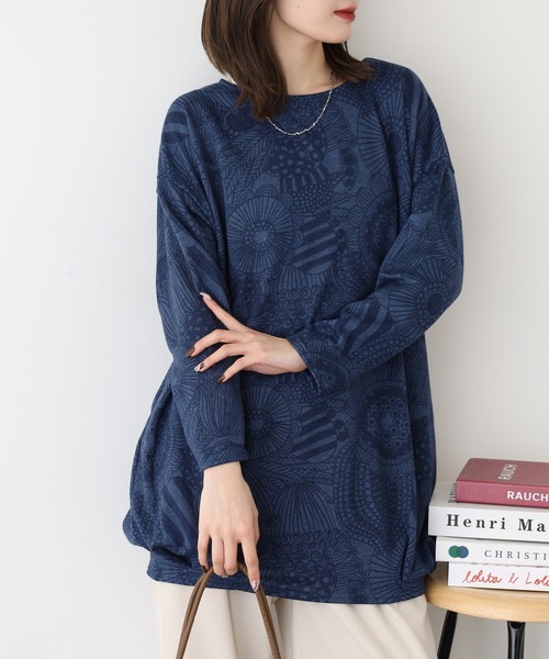 BARNDOOR(バーンドア)の「ニットソー タックチュニック 長袖 26AW(チュニック・レディース・ブラック系1/グレー系1/ブルー系1/イエロー系1/ナチュラル/ベージュ系1・FREE)」の7枚目の写真