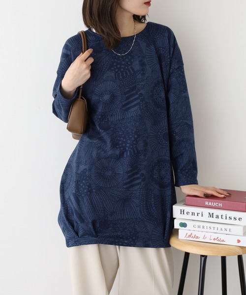 BARNDOOR(バーンドア)の「ニットソー タックチュニック 長袖 26AW(チュニック・レディース・ブラック系1/グレー系1/ブルー系1/イエロー系1/ナチュラル/ベージュ系1・FREE)」の8枚目の写真