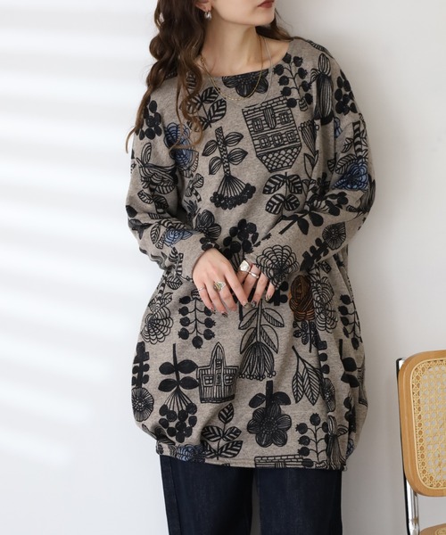BARNDOOR(バーンドア)の「ニットソー タックチュニック 長袖 26AW(チュニック・レディース・ブラック系1/グレー系1/ブルー系1/イエロー系1/ナチュラル/ベージュ系1・FREE)」の10枚目の写真