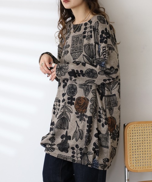BARNDOOR(バーンドア)の「ニットソー タックチュニック 長袖 26AW(チュニック・レディース・ブラック系1/グレー系1/ブルー系1/イエロー系1/ナチュラル/ベージュ系1・FREE)」の11枚目の写真