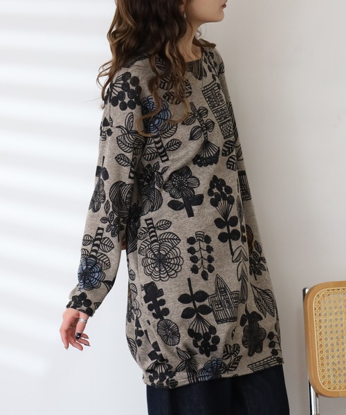 BARNDOOR(バーンドア)の「ニットソー タックチュニック 長袖 26AW(チュニック・レディース・ブラック系1/グレー系1/ブルー系1/イエロー系1/ナチュラル/ベージュ系1・FREE)」の12枚目の写真