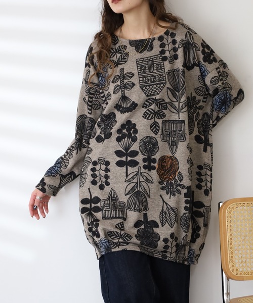 BARNDOOR(バーンドア)の「ニットソー タックチュニック 長袖 26AW(チュニック・レディース・ブラック系1/グレー系1/ブルー系1/イエロー系1/ナチュラル/ベージュ系1・FREE)」の13枚目の写真