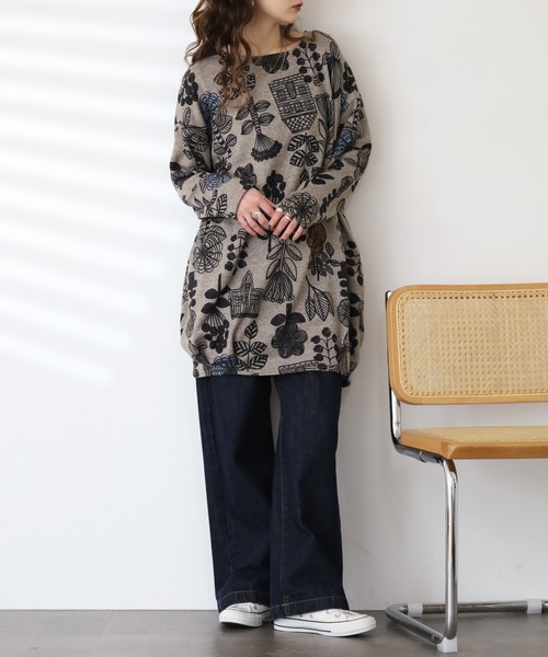 BARNDOOR(バーンドア)の「ニットソー タックチュニック 長袖 26AW(チュニック・レディース・ブラック系1/グレー系1/ブルー系1/イエロー系1/ナチュラル/ベージュ系1・FREE)」の14枚目の写真