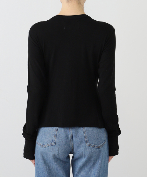 JOURNAL STANDARD(ジャーナルスタンダード)の「【NOMARHYTHM TEXTILE】 MULTI Button Rib Cardigan(カーディガン/ボレロ・レディース・ブラック・MEDIUM)」の6枚目の写真