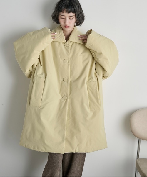 THE YOn（ザヨン）の「ストールセットミドルパフジャケット（ダウンジャケット/コート・レディース・ブラック/ブラウン/イエロー・FREE）」の12枚目の写真