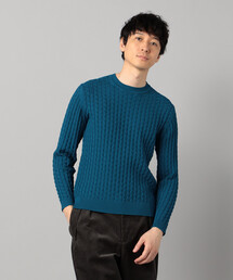COMME CA MEN（コムサメン）の「リンクスジャカード クルーネックニット（ニット/セーター）」