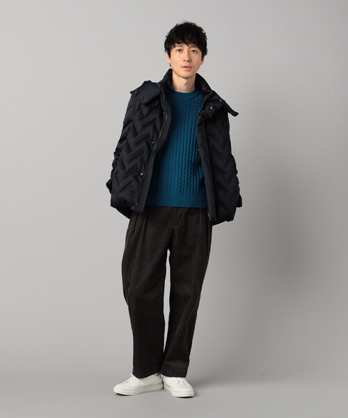 COMME CA MEN(コムサメン)の「リンクスジャカード クルーネックニット(ニット/セーター・メンズ・ライトグレー/ブラック/ターコイズブルー・L/M)」の12枚目の写真