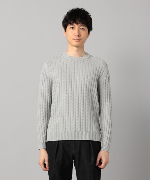 COMME CA MEN(コムサメン)の「リンクスジャカード クルーネックニット(ニット/セーター・メンズ・ライトグレー/ブラック/ターコイズブルー・L/M)」の17枚目の写真