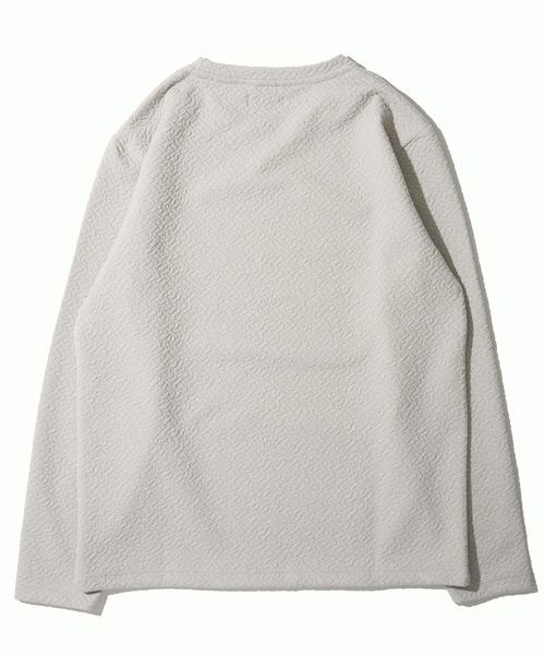 TETE HOMME(テットオム)の「ジオメトリックジャガードロンT(Tシャツ/カットソー・メンズ・ホワイト/グリーン/グレー・MEDIUM/LARGE/X-LARGE)」の5枚目の写真