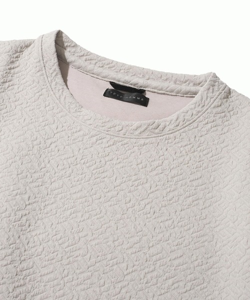 TETE HOMME(テットオム)の「ジオメトリックジャガードロンT(Tシャツ/カットソー・メンズ・ホワイト/グリーン/グレー・MEDIUM/LARGE/X-LARGE)」の10枚目の写真