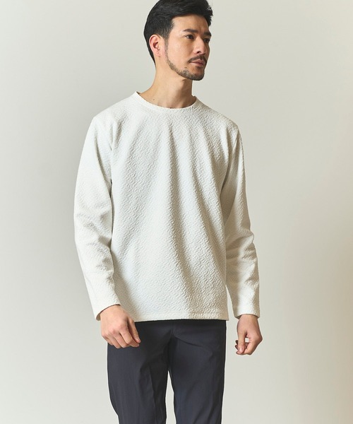 TETE HOMME(テットオム)の「ジオメトリックジャガードロンT(Tシャツ/カットソー・メンズ・ホワイト/グリーン/グレー・MEDIUM/LARGE/X-LARGE)」の13枚目の写真