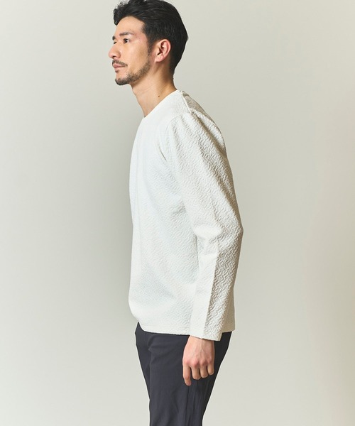 TETE HOMME(テットオム)の「ジオメトリックジャガードロンT(Tシャツ/カットソー・メンズ・ホワイト/グリーン/グレー・MEDIUM/LARGE/X-LARGE)」の14枚目の写真