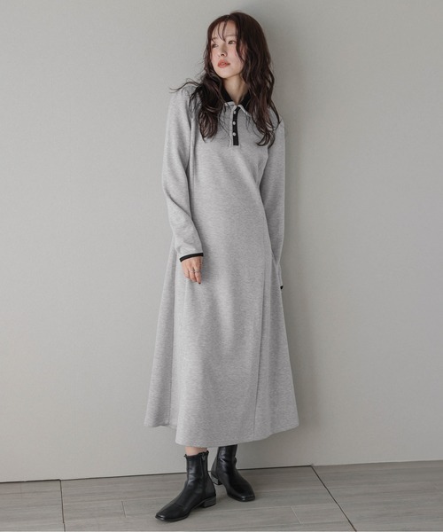 セール】バイカラーポロワンピース（ワンピース）｜AMELY（エミリー