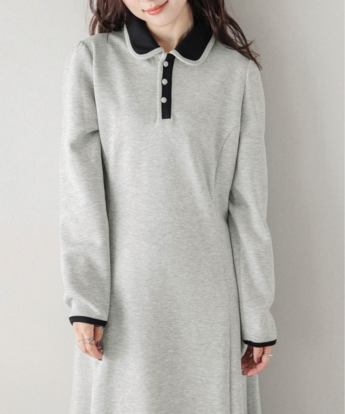 AMELY(エミリー)の「バイカラーポロワンピース(ワンピース・レディース・ブラック/グレー/モカ・フリー)」の21枚目の写真