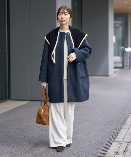 IENA(イエナ)の「ASAUCE MELER/アソースメレ TRICOLOR SCARF スカーフ AM25FSC266(バンダナ/スカーフ・レディース・ピンク/ブルー・FREE)」の3枚目の写真