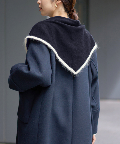 IENA(イエナ)の「ASAUCE MELER/アソースメレ TRICOLOR SCARF スカーフ AM25FSC266(バンダナ/スカーフ・レディース・ピンク/ブルー・FREE)」の6枚目の写真