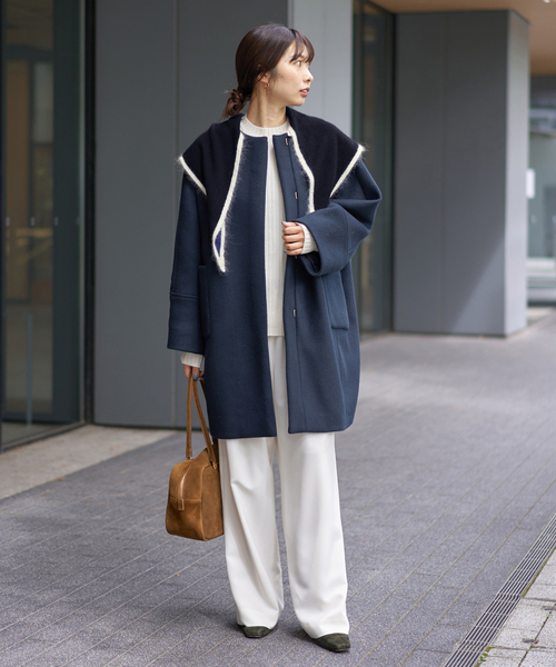 IENA(イエナ)の「ASAUCE MELER/アソースメレ TRICOLOR SCARF スカーフ AM25FSC266(バンダナ/スカーフ・レディース・ピンク/ブルー・FREE)」の10枚目の写真