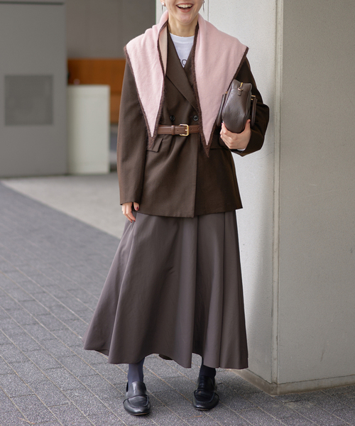 IENA(イエナ)の「ASAUCE MELER/アソースメレ TRICOLOR SCARF スカーフ AM25FSC266(バンダナ/スカーフ・レディース・ピンク/ブルー・FREE)」の14枚目の写真