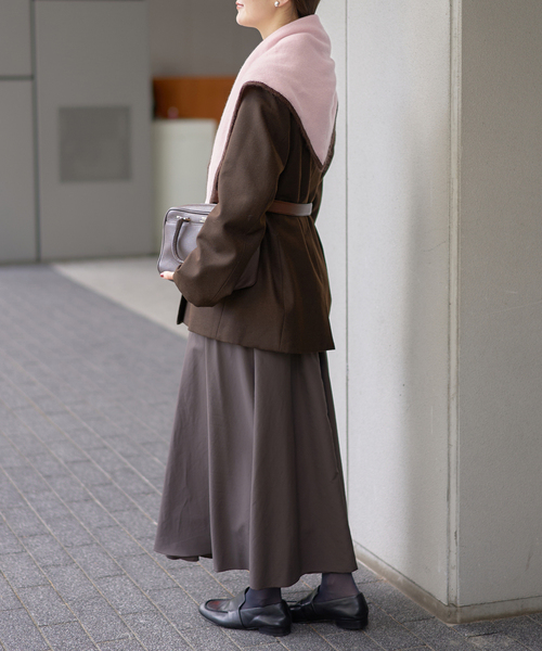 IENA(イエナ)の「ASAUCE MELER/アソースメレ TRICOLOR SCARF スカーフ AM25FSC266(バンダナ/スカーフ・レディース・ピンク/ブルー・FREE)」の15枚目の写真