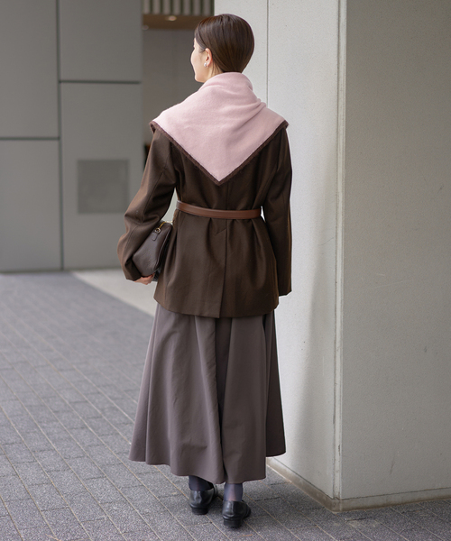 IENA(イエナ)の「ASAUCE MELER/アソースメレ TRICOLOR SCARF スカーフ AM25FSC266(バンダナ/スカーフ・レディース・ピンク/ブルー・FREE)」の16枚目の写真