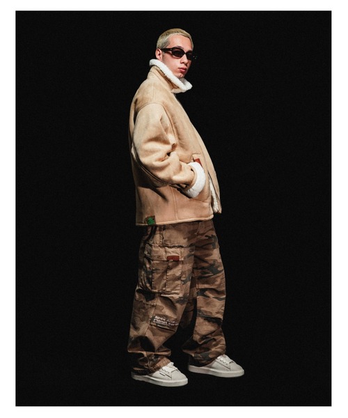 美品MARK＆RONAジップアップジャケット 44 ベージュ ジャケット＆Jumpsuit セットアップ