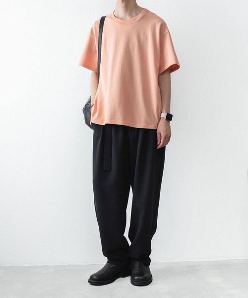 ATTACHMENT（アタッチメント）の「ソフトピケ S/S TEE / SOFT PIQUE S/S TEE（Tシャツ/カットソー・メンズ・グレー/ライトオレンジ系/ブラック・3/2/1/4）」の21枚目の写真
