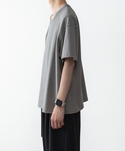 ATTACHMENT（アタッチメント）の「ソフトピケ S/S TEE / SOFT PIQUE S/S TEE（Tシャツ/カットソー・メンズ・グレー/ライトオレンジ系/ブラック・3/2/1/4）」の6枚目の写真
