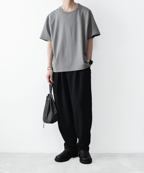 ATTACHMENT（アタッチメント）の「ソフトピケ S/S TEE / SOFT PIQUE S/S TEE（Tシャツ/カットソー・メンズ・グレー/ライトオレンジ系/ブラック・3/2/1/4）」の10枚目の写真